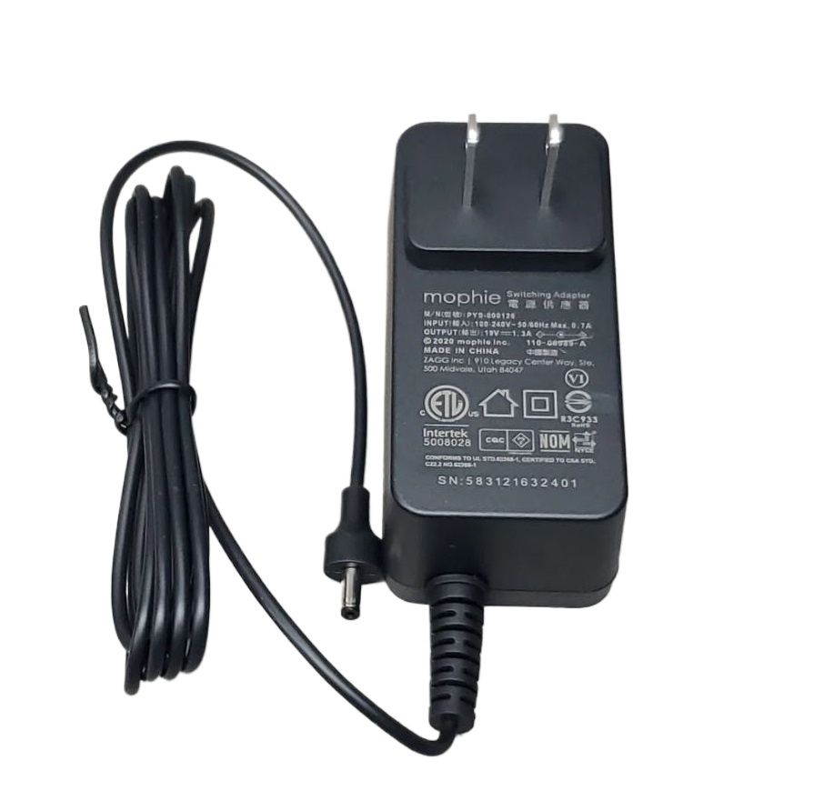 Mophie 19V/1.3A Switching Adapter Wall Charger – PYS-000126 (3.3mm Jack) | 1.5 Meter Cable