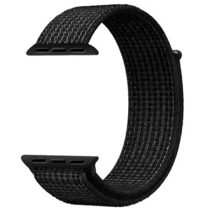Woven Nylon Sport Loop Strap for iWatch Series 1,2,3 (42mm) Black/White Smart Watch Strap (Black) hi Quality