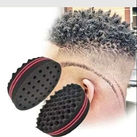 Double side hair sponge brush twists sponge foam hair brush curl sponge brush for curls twist afro coil dreadlocks hair style