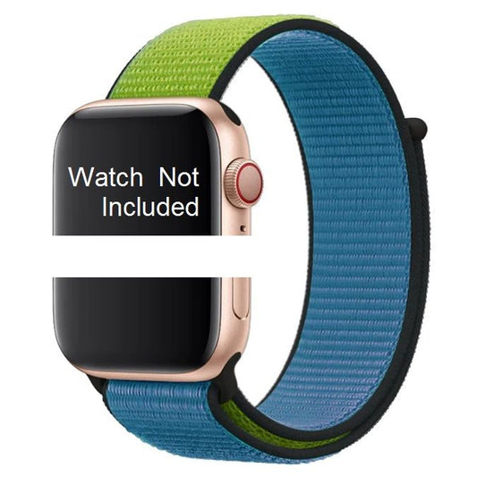 Blue / Green Sport Loop i Watch Band 42-44-45mm Nylon Sport Loop Strap A One World Series by A One - Light Blue Green New Fashion