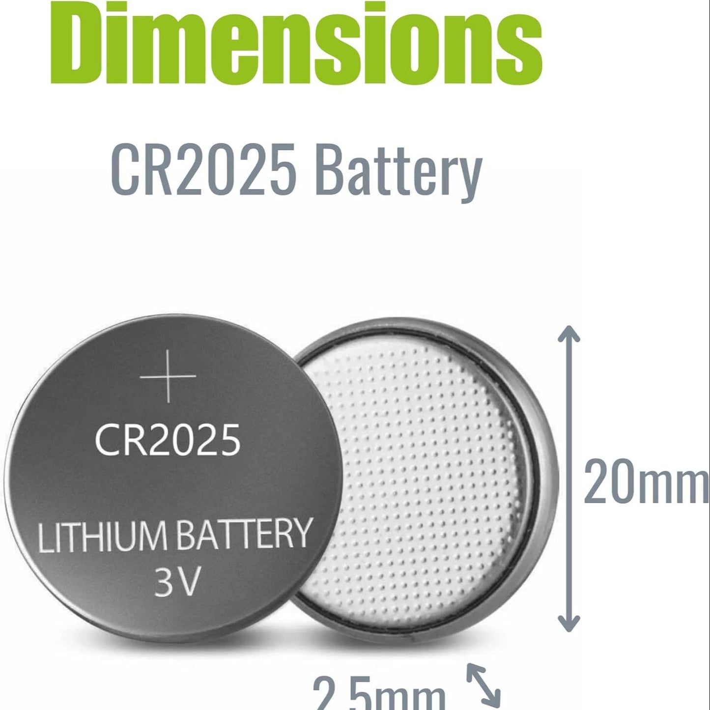 CR2025 3V Lithium Coin Button Cell Battery Long Life CR 2025 for Car Key Fob Watch Weighing Scale Remote LED Toys