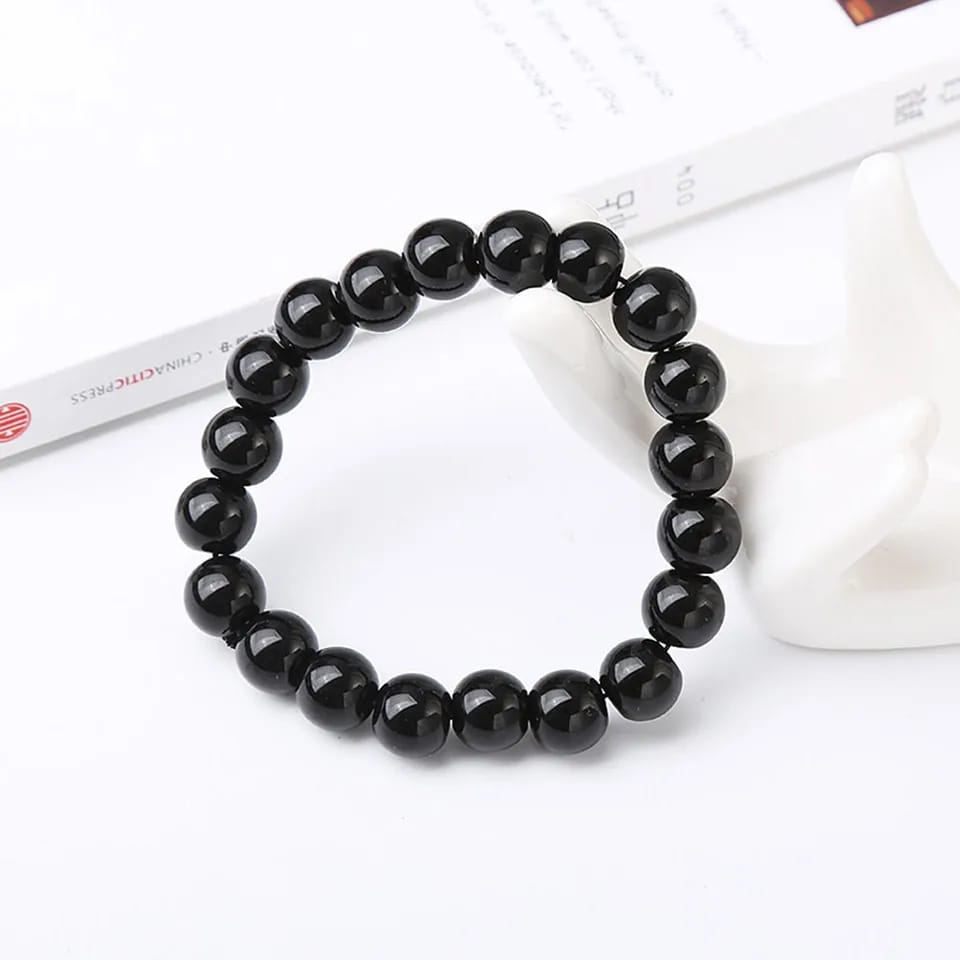 Black Obsidian Natural Stone Bracelet Fat Relief Promote Blood Circulation Anti Anxiety Weight Loss Bracelets Women Men Jewelry