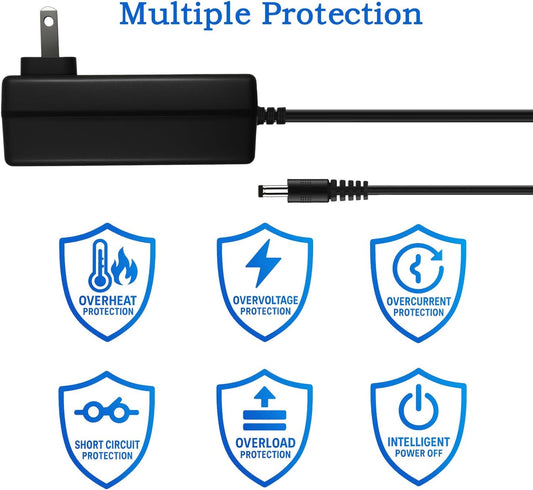 Universal 12V 1.5A 18 W Original Adapter 5.5mm*2.1mm DC Pin Supply Power Cord Cable 1 Meter AC to DC 12v 1500ma Energy Saver for Modem Light Camera Universal LCD etc.