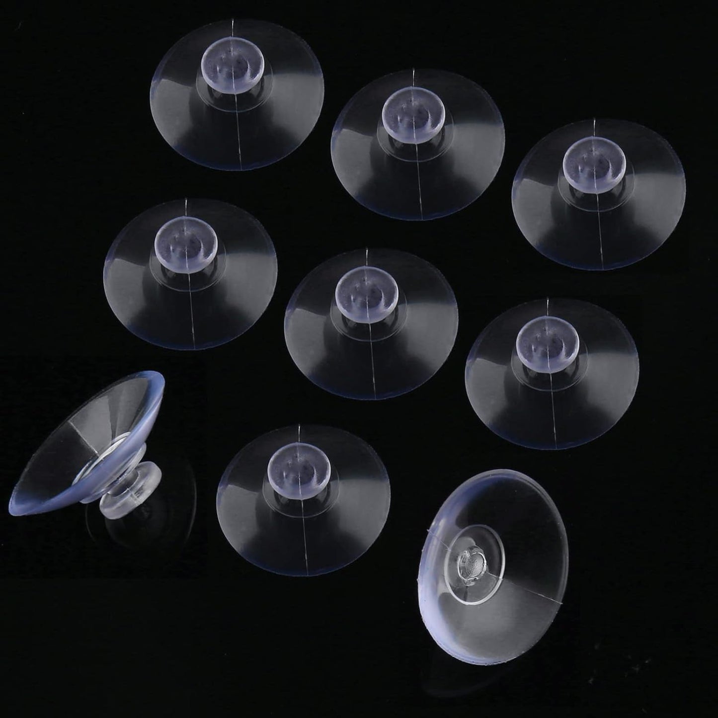 5 Pcs Transparent Rubber Suction Cup Pads Anti-Collision Sucker Hanger for Glass Desk & Home Use