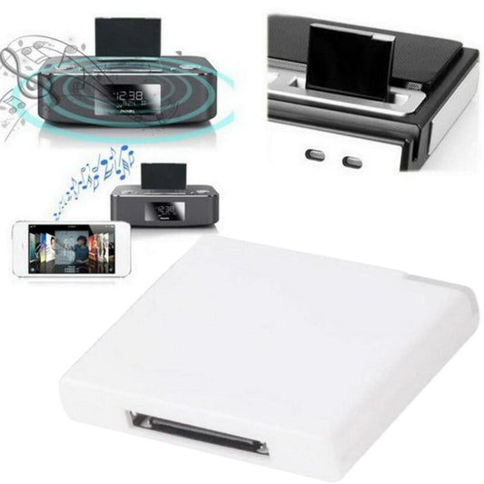 Speaker Dock Bluetooth Receiver – 30-Pin Bluetooth Adapter Audio Receiver for iPod, iPhone, and 30-Pin Dock Speakers (SoundDock Upgrade)