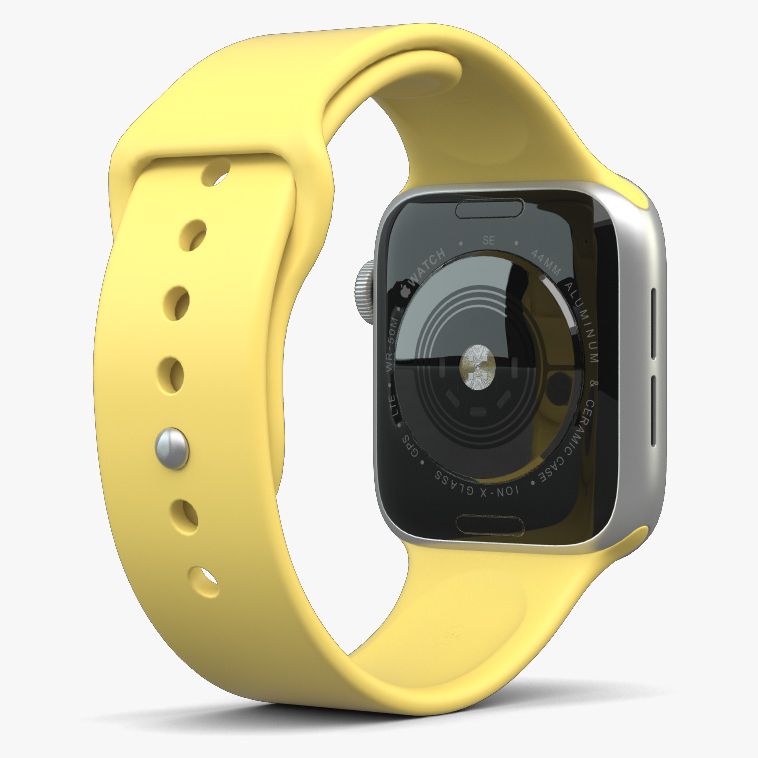 Natural milk yellow watch strap made with hi quality silicone with anti lost lock 38mm / 40mm / 41mm(with out watch)