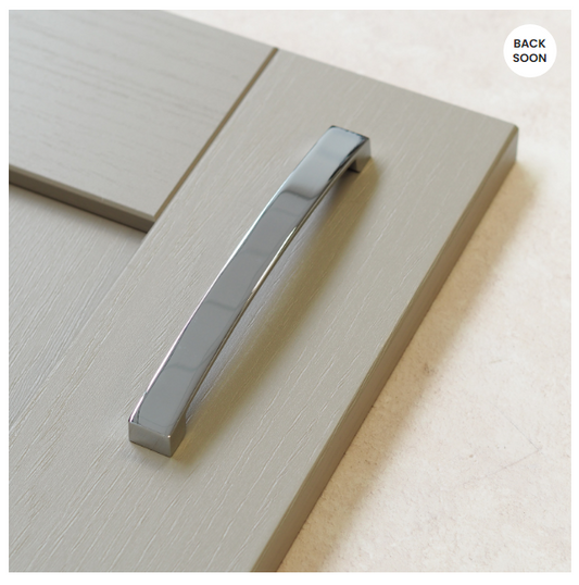 Brand New Stainless Steel Polished Chrome Square Bridge Cabinet Handle 170mm with 2 Screws