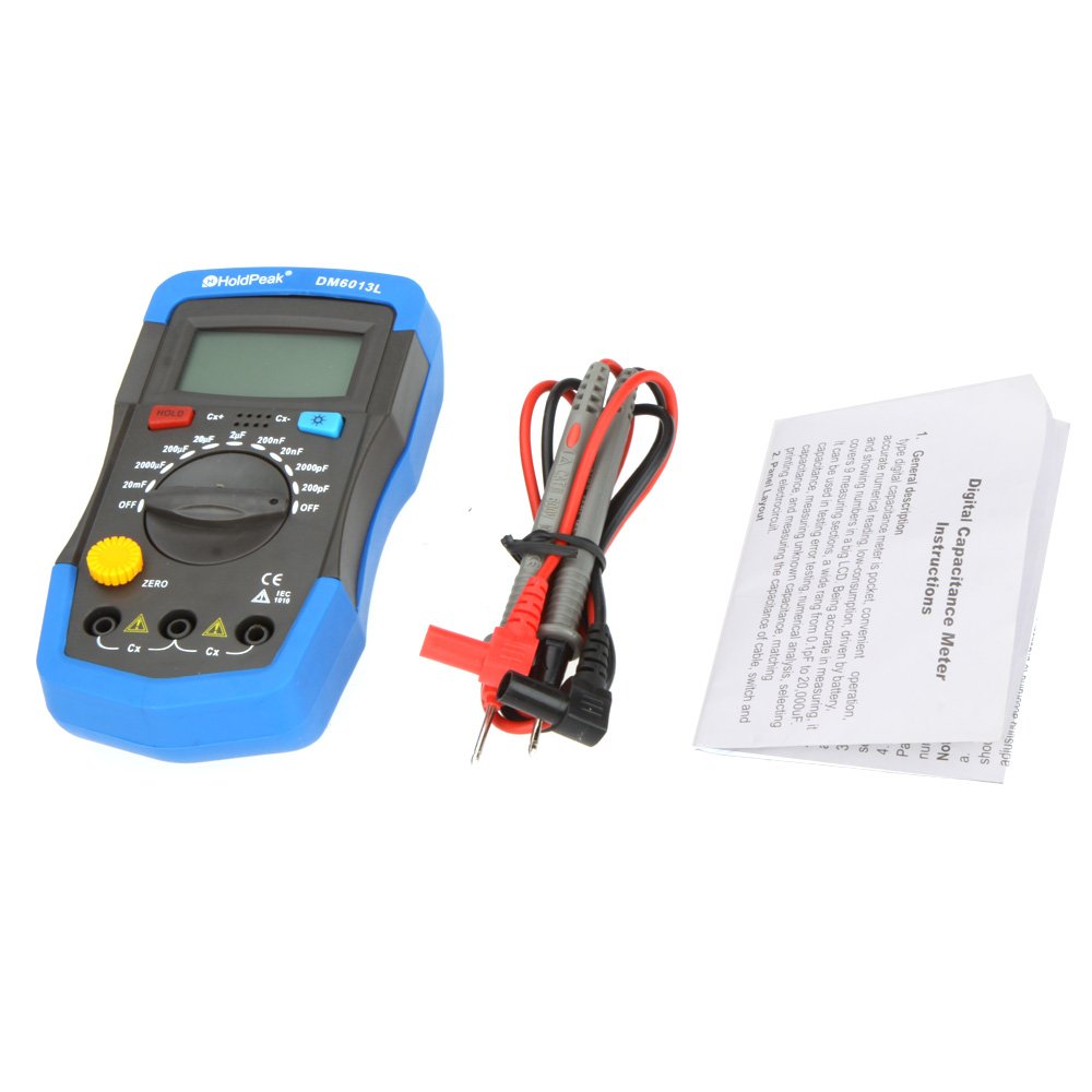 DM6013L Handheld Digital Capacitance Meter Capacitor Test Tool with LCD Backlight