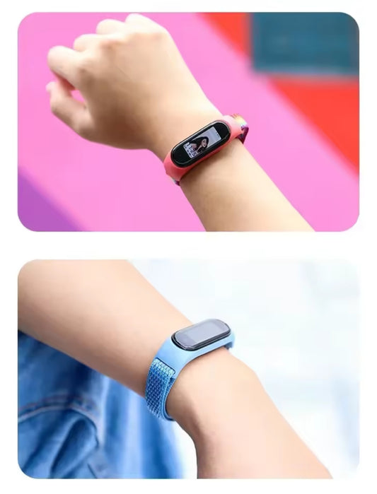 Mi 5/6 Mi Nylon Premium Quality Bracelet For Xiaomi Mi Band 5 Strap Nylon silicone Sport Wristband For Mi band 3 Mi Band 4 Smart Watch Strap ( Watch Not Included)