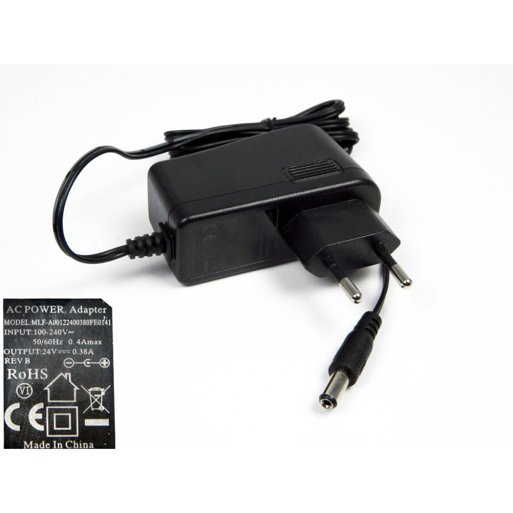 **⚡ 24V 0.38A AC Power Adapter – 5.5×2.0 mm Pin Stable 24V Power Supply for LED Lights, Routers, Cameras & Electronics**