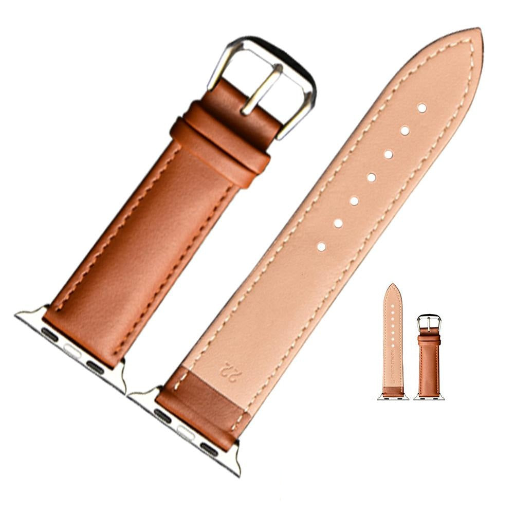 42mm 44mm Brown Leather Band Loop Strap with Tuck Clasp For Apple i Watch