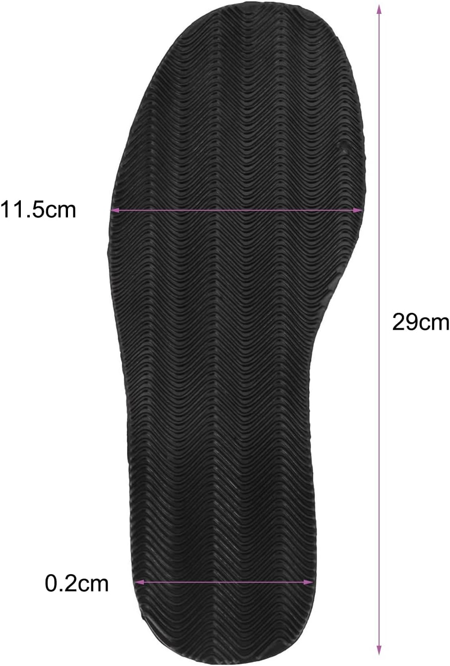 Shoe Soles,1 Pair DIY Stick On Full Soles Heel Shoe Repair Anti-Slip Grip-Rubber Insoles,Rubber Soles for Shoe Repair 29X11.5X0.2 cm