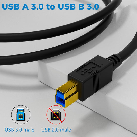 1.5 Meter USB 3.0 Type-A to USB B Cable – Side view – Available in Pakistan