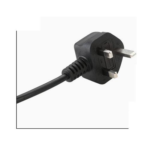 1.5Ft 3-Pin Desktop Power CableBlack & White – Power Cord for PC, Monitor, Printer, UPS & Electronic Devices