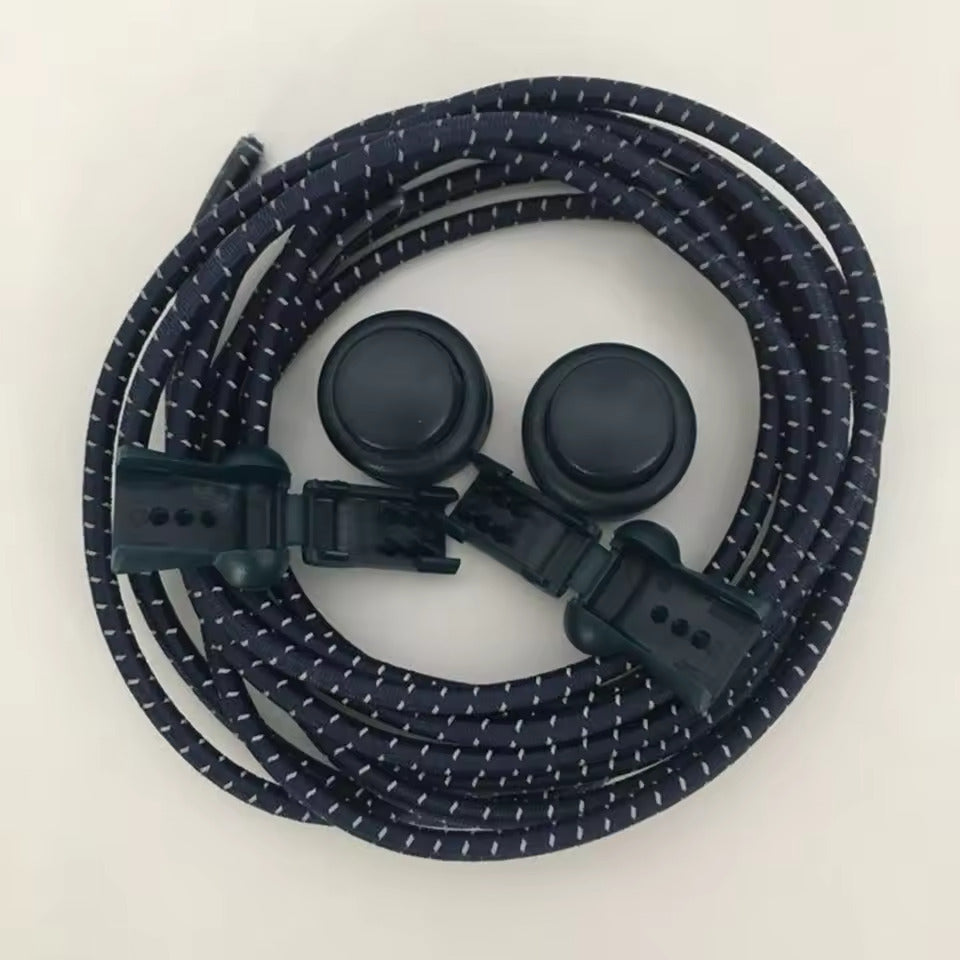 1 Pair Sports Shoe Laces Elastic and Reflective Lazy Shoelaces for Running Hiking Climbing Jogging ( Blue)