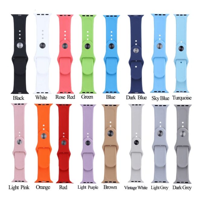 ⌚ 41mm | 40mm | 38mm Silicone Smart Watch Strap A-Quality with Lock | Compatible with 41mm 40mm 38mm