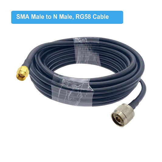 N-Type Male to SMA Male Connector Pigtail RG58 195 Cable 3m