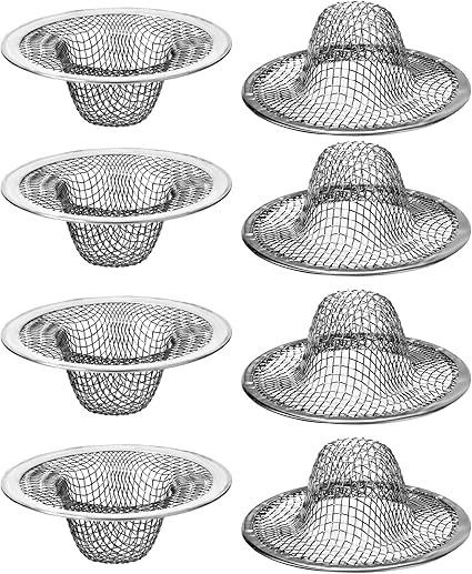 1pcs Bathroom Stainless Steel Drain Filter Small Hair Basket Catcher Fits Most Kitchen Sinks Bathroom Sinks Shower Drains Floor Drain