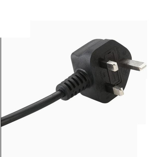 1.5Ft 3-Pin Desktop Power CableBlack & White – Power Cord for PC, Monitor, Printer, UPS & Electronic Devices