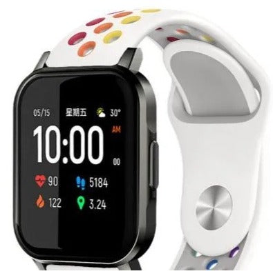 20mm Rainbow Strap Replacement Band watch band For Amazfit GTS/2/2e/GTS2 Mini/GTR 42mm/47mm/GTR2/2e/stratos 2/3 Watch Bracelet Amazfit bip rainbow strap Compatible with all 20mm