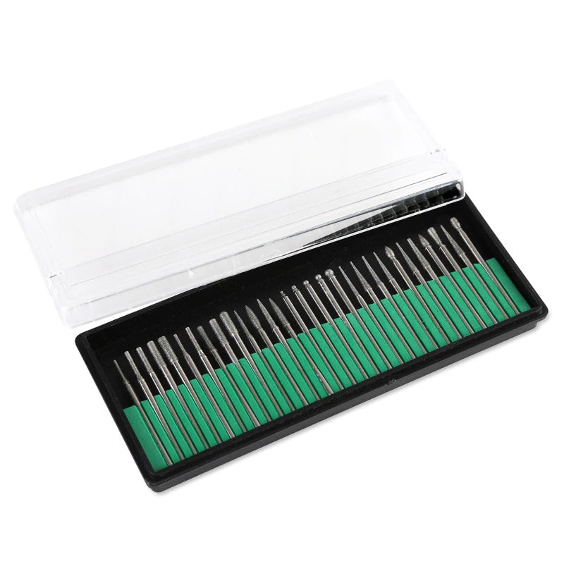 Stainless Steel nail drill bits – Set of 30 pcs