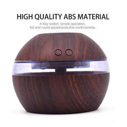 Wood Grain Mini Atomizer Humidifier – Whisper-Quiet USB Diffuser with Timer (2–8 Hours) for Bedroom, Office & Small Rooms