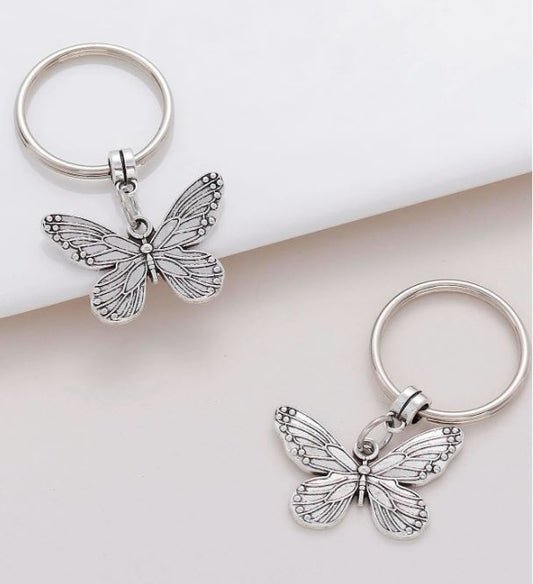 2 pcs Butterfly Charm Keychain best friend gift