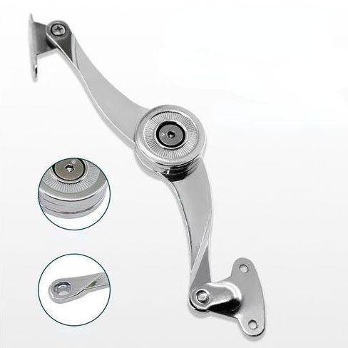 Door Hinges Stop Stays Doors Lift Up Support Furniture Stay Support Hinge Cabinet Kitchen Cupboard Hinges for 4-15KG Adjustable 1 PCs