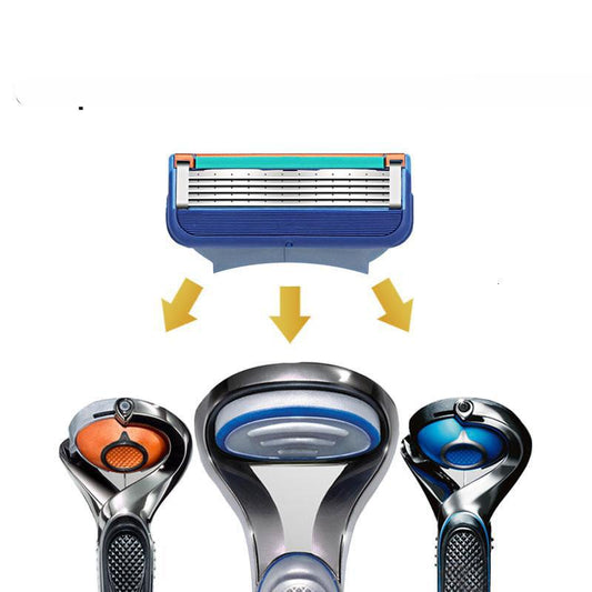 4Pcs Fusion 5 Blade Razor Cartridges – Ultra Sharp Stainless Steel 5-Layer Shaving Blades for Men