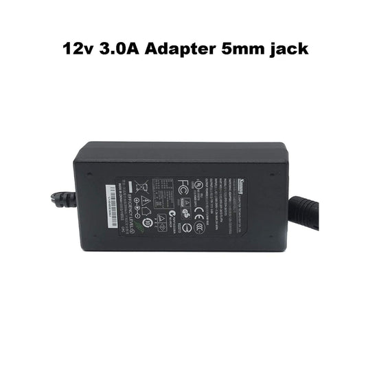 12V 3A Power Adapter with 5mm DC Jack – 100-240V AC Input, 12V 3A Power Adapter with 5mm x 3.5mm Center Pin DC Jack – AC 100-240V | Stable DC Power Supplycm Cable, Stable DC Power Supply