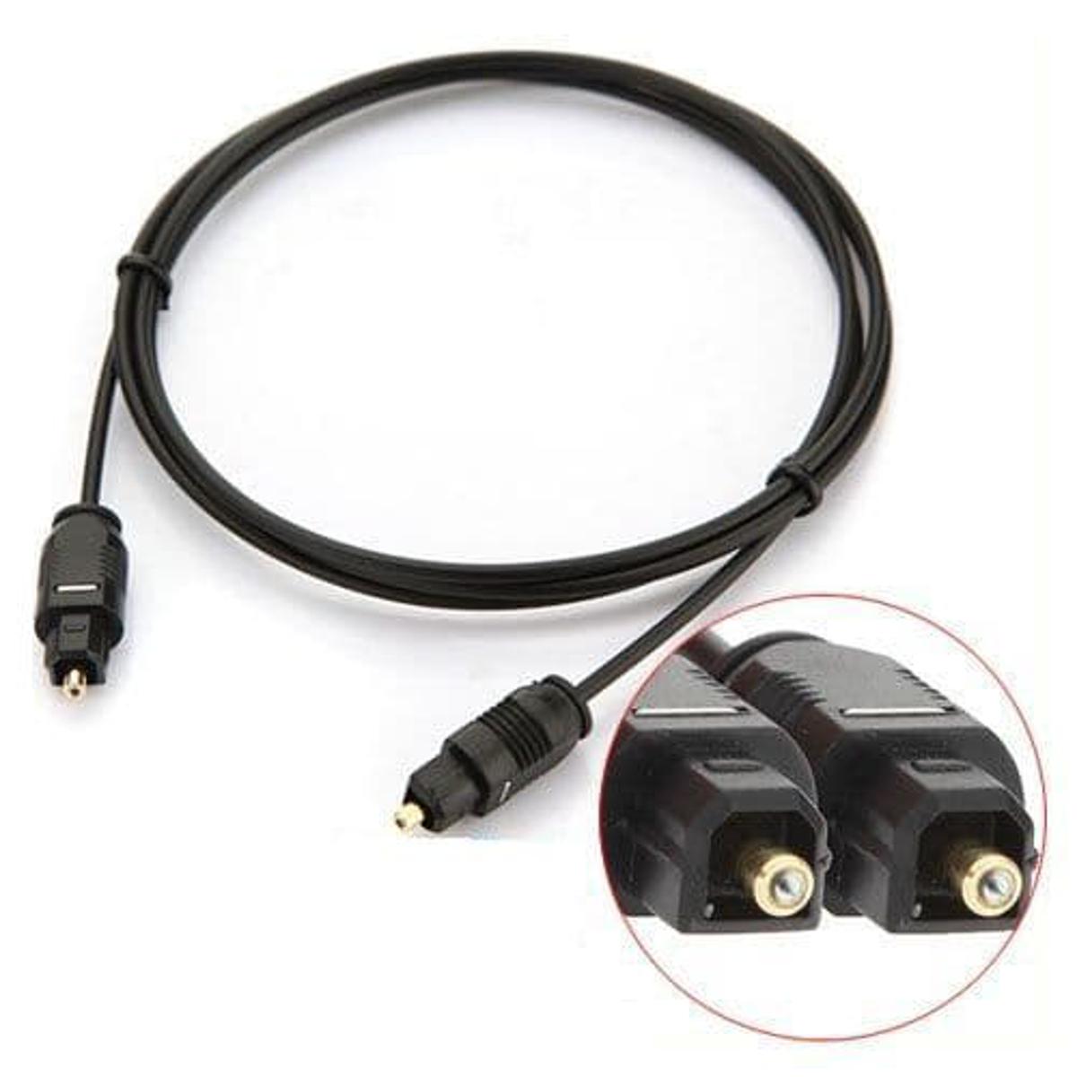 TOSLINK DIGITAL AUDIO FIBRE OPTICAL CABLE SPDIF 1M (3-ft.) BLACK ,1 meter