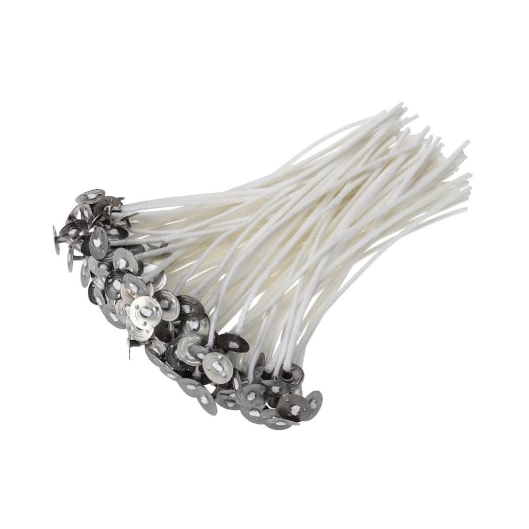 Low Smoke Cotton Candle Wicks 8cm – Natural Lead-Free & Zinc-Free Candle Wicks for DIY Soy, Gel & Paraffin Wax Making