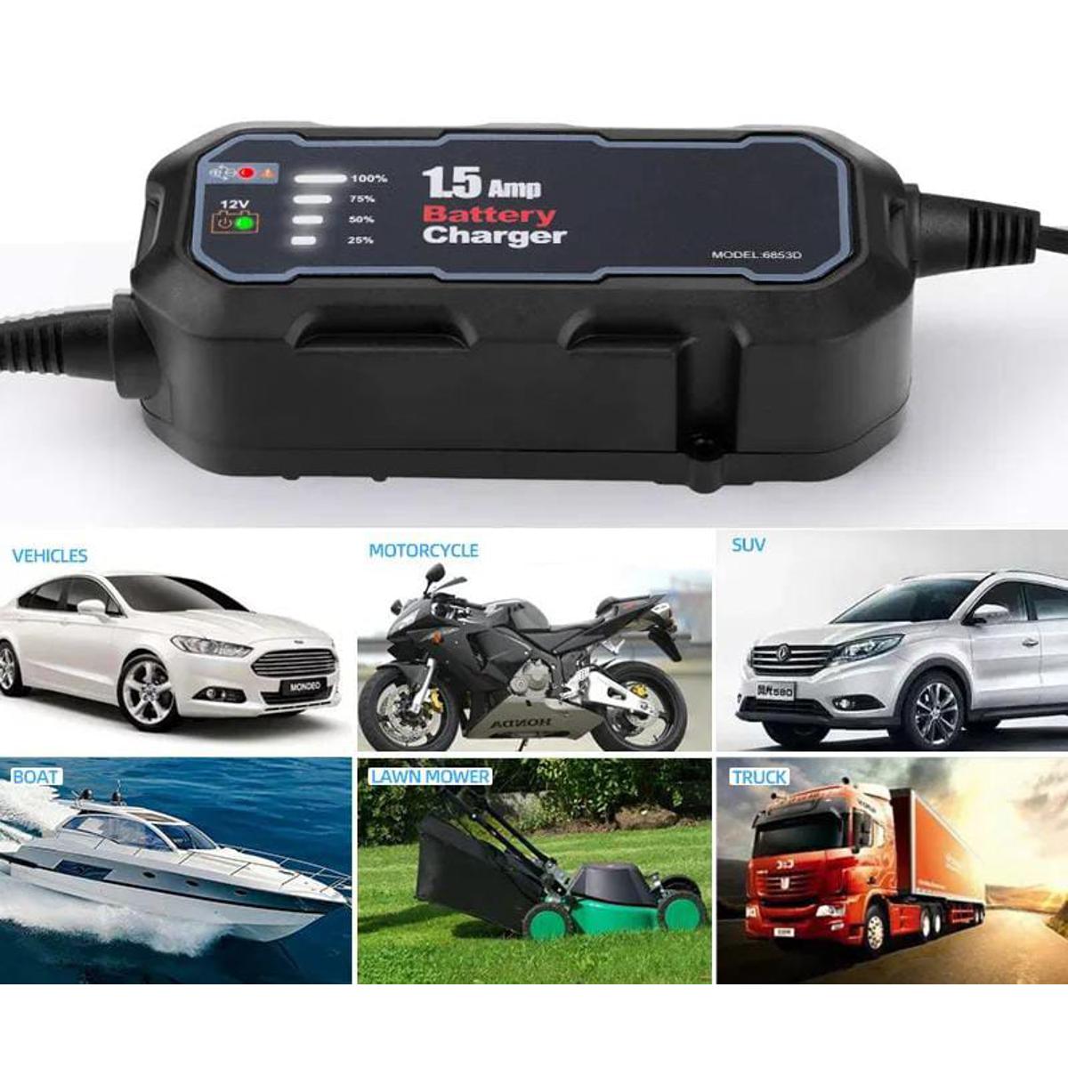 1.5A Auto And Motorcycle Battery Charger 100V-240V Intelligent Charger Repair Battery Lead-acid Battery Maintenance And A3B3