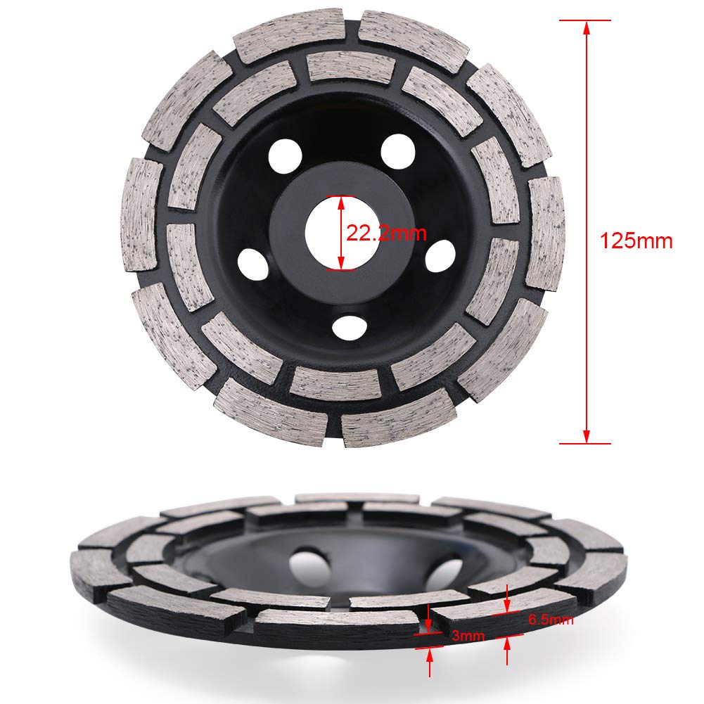 🔥 High-Performance Diamond Grinding Cup Wheel Universal 125 mm | Double Turbo Row For Concrete • Granite • Natural Stone • Masonry