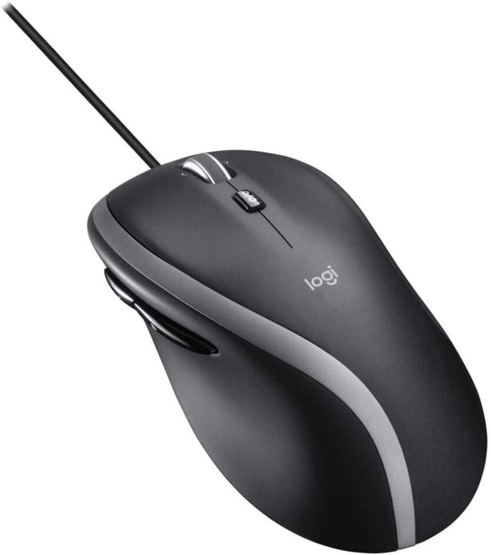 1 pcs Logitech M500 Wired USB Mouse – 1000 DPI Laser Precision, 7 Programmable Buttons, Hyper-Fast Scrolling for PC, Mac & Laptop (Black)