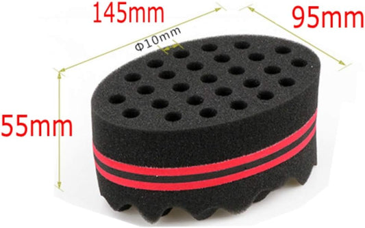 Double side hair sponge brush twists sponge foam hair brush curl sponge brush for curls twist afro coil dreadlocks hair style
