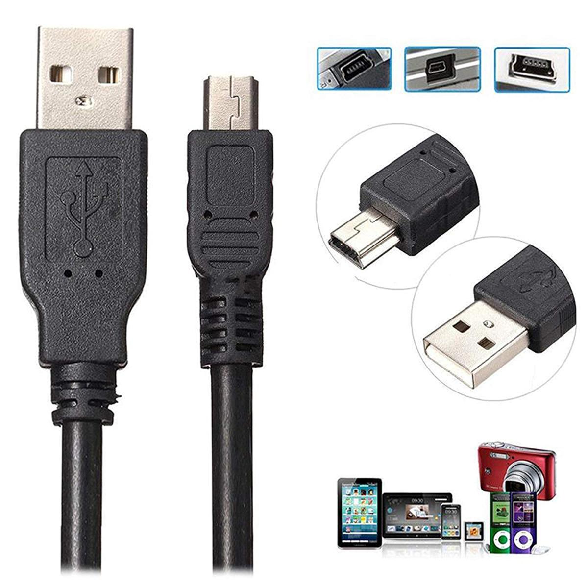 Fellowes Universal USB 2.0 Mini 5 Pin USB Cable V2.0 A Mini 5Pin Type Cable A