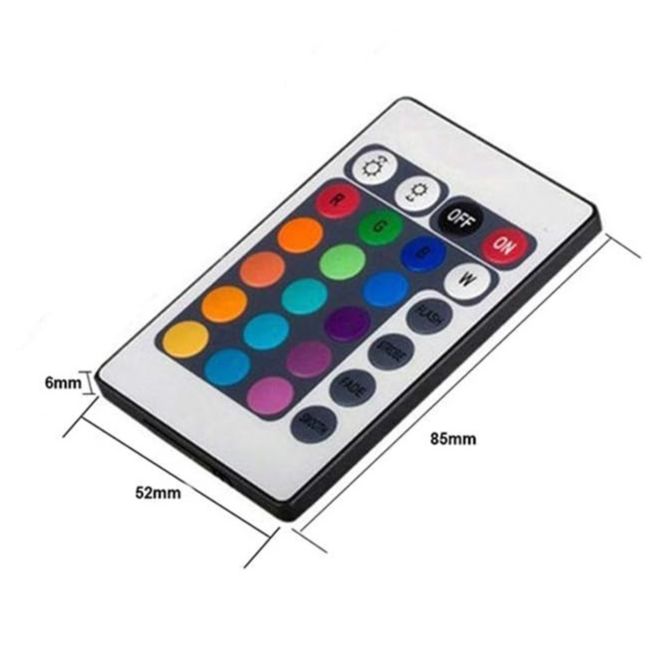 24-Key IR Remote Controller for RGB LED Light Strip – DC 12V