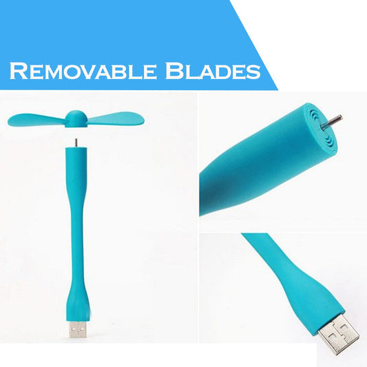 Mini Fan USB Universal Portable Laptop Powerbank Smartphone Colorful Computer Car Tester Adapter Hub Cooling Adjustable Flexible Desk Office Summer