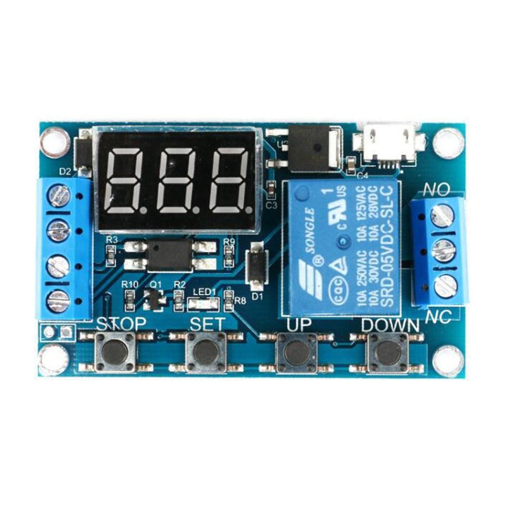 1 Channel Timer Relay Module DC 5V–36V – Cycle Delay Timer Switch with LED Display for Motors, Lights, Pumps & Automation Projects