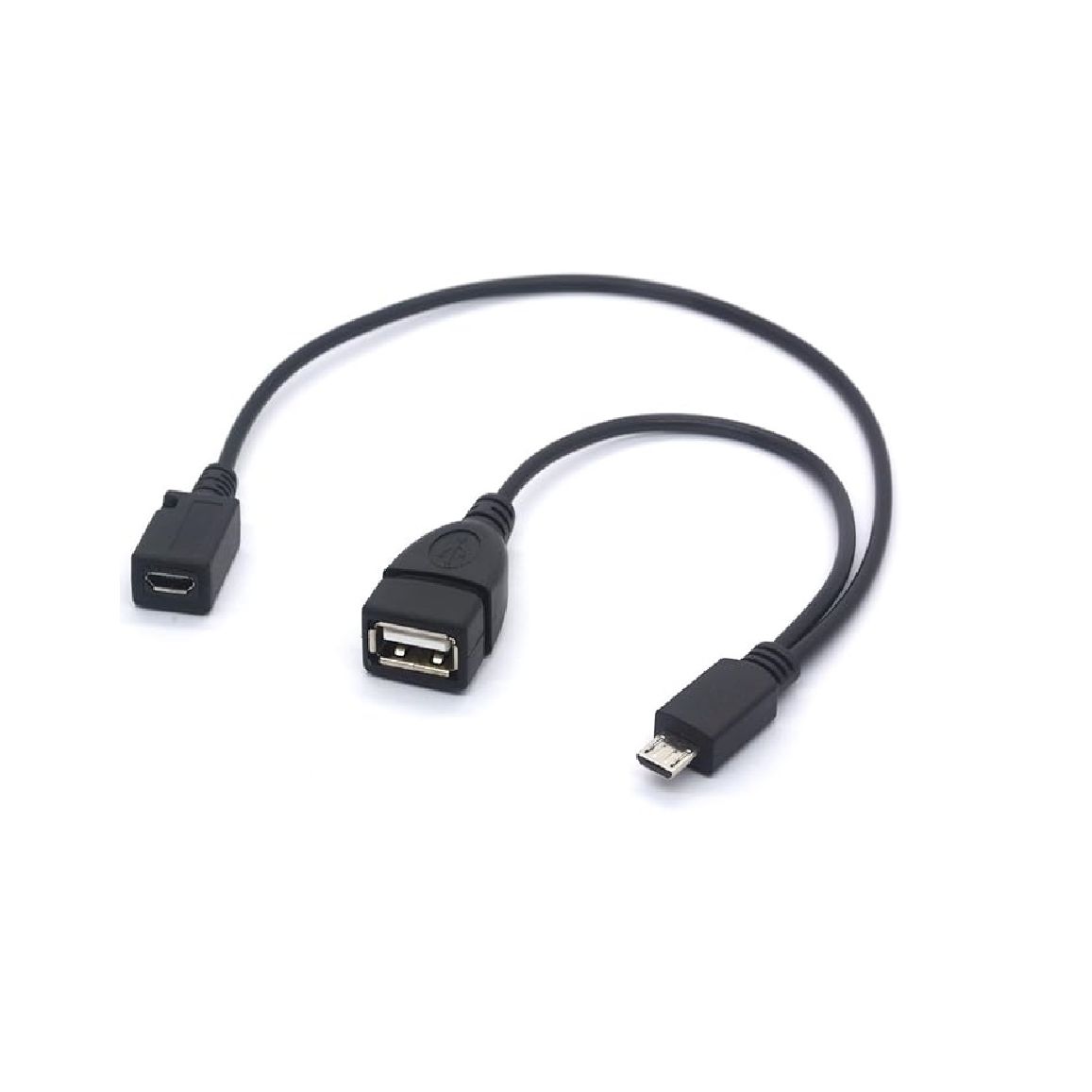 Micro USB OTG Y Cable – Micro USB Male to USB Female + Charging Port Adapter for Smartphones & Tablets