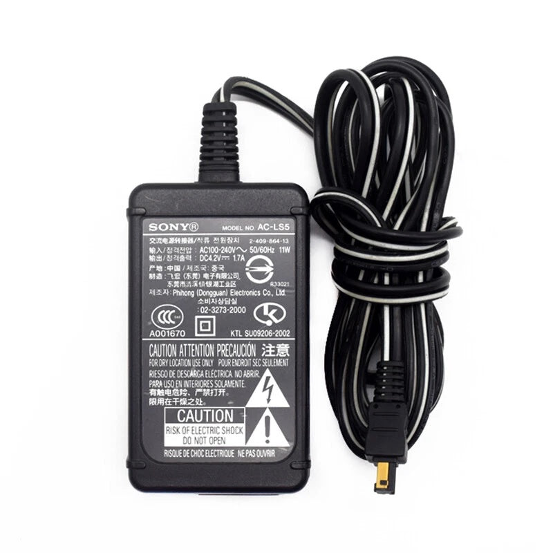 **🔌 Original AC-LS5 4.2V 1.7A AC Adapter For CyberShot Digital Cameras – Genuine Camera Power Supply**