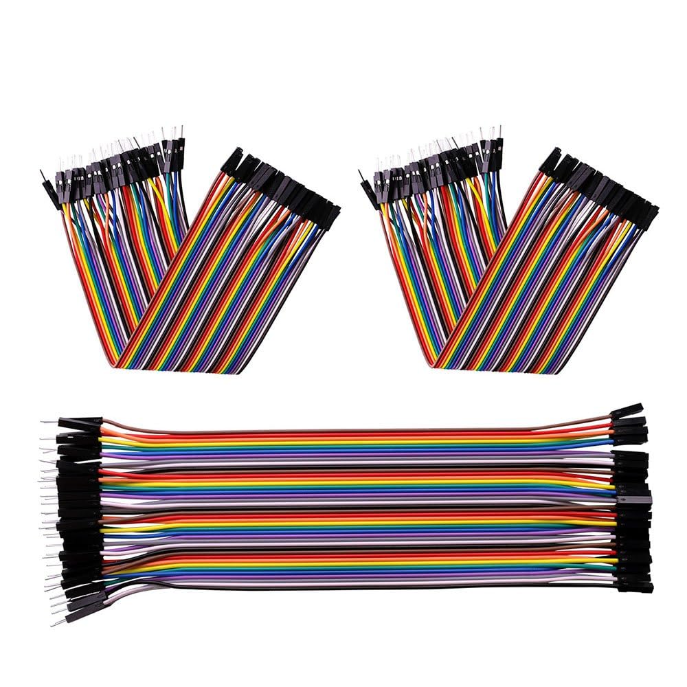 5 pcs 30cm Leanth Multicolored Jumper Wires Kit Breadboard Ribbon Cables for Arduino Raspberry Pi DIY Projects