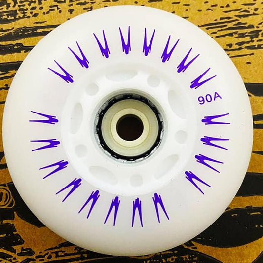 (1 Piece) 80mm LED Inline Skate Replacement Wheel 90A – Multicolor Light-Up Rollerblade Wheel for Inline Skates & Roller Skates
