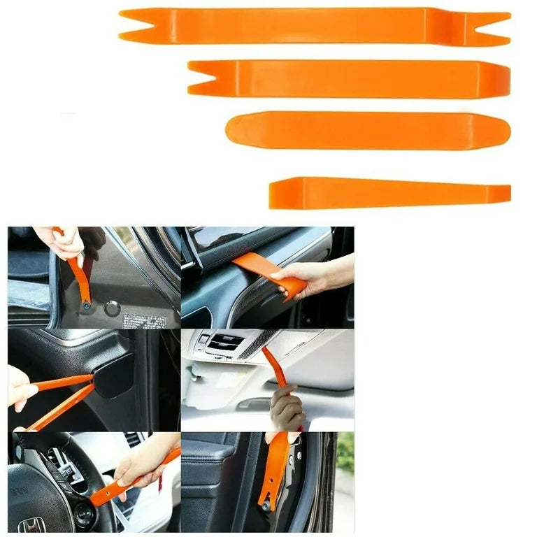 4Pcs Plastic Car Trim Removal Tool Kit – Auto Panel, Door Clip, Dash & Audio Pry Tools Set
