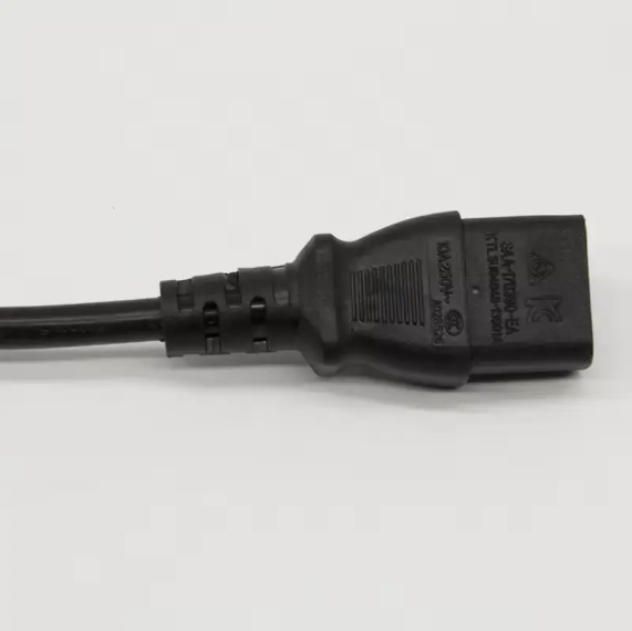Coiled IEC C13 to UK 3-Pin Plug Spring Extension Power Cord for Computer, Monitor, Printer and UPS