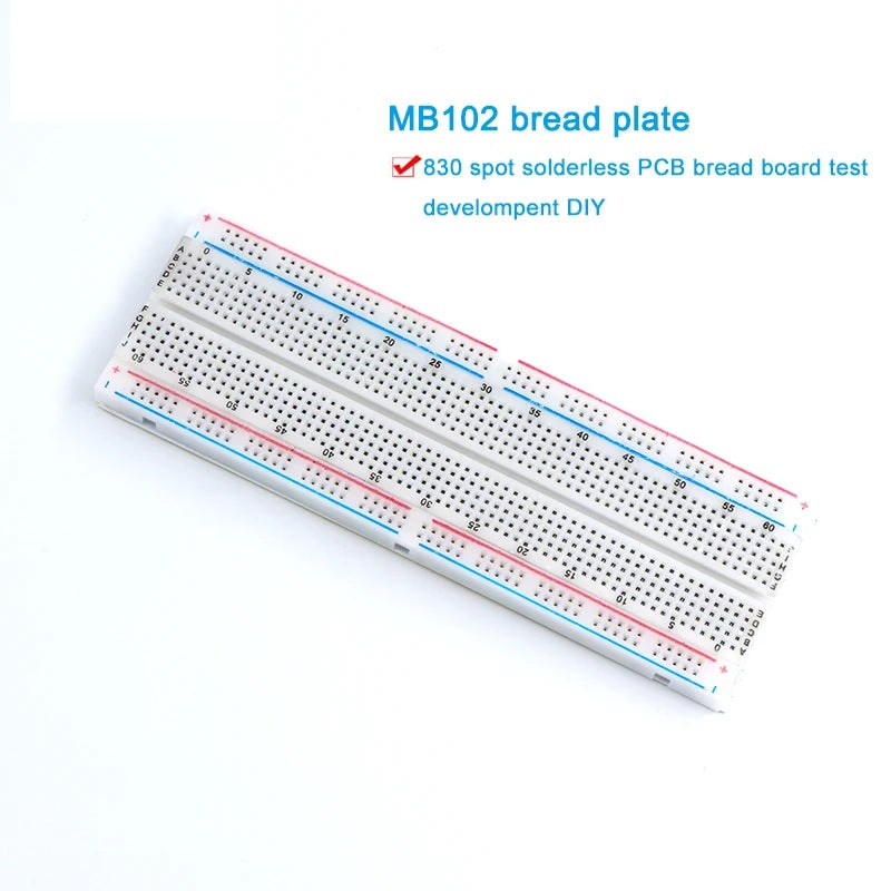 🧰 Solderless MB-102 MB102 Breadboard 830 Tie-Point PCB BreadBoard (High Quality) for Arduino