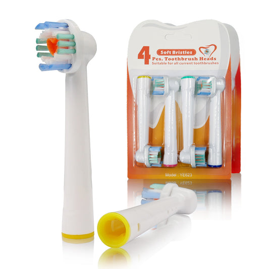 4pcs electric toothbrush replacement heads for oral b brush heads triumph nozzles for tooth brush 3s white YE623