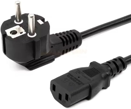 Plug CEE7/7 to C13 Power Cord – Computer Power Cable 10A/250V for PC, Monitor & Printer