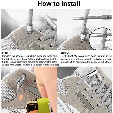 Elastic No Tie Shoe Laces For Adults,Kids,Elderly,System With Elastic Shoe Laces